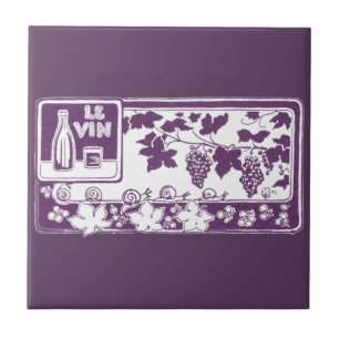 Carreau Étiquette de vin français vintage   Vignoble rusti