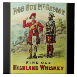 Carreau ÉTIQUETTE whisky écossais HIghland