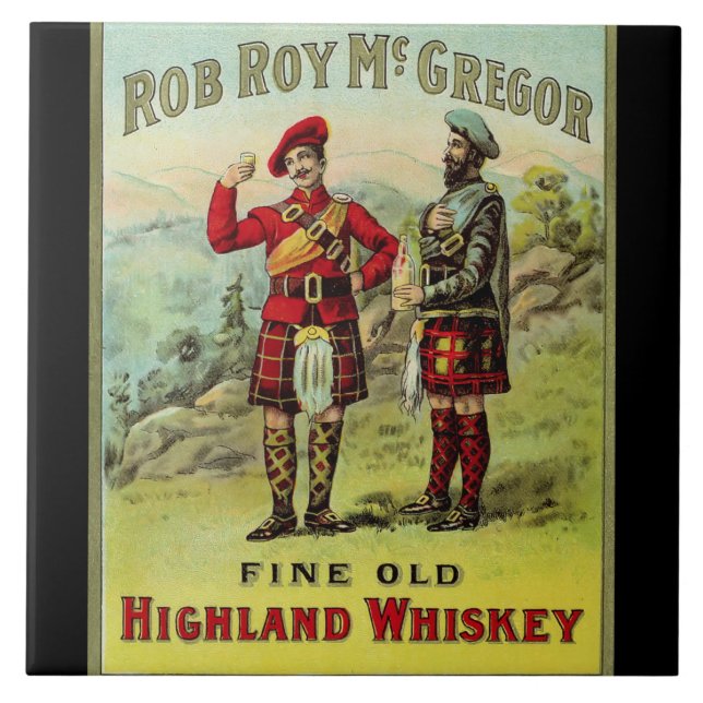 Carreau ÉTIQUETTE whisky écossais HIghland (Devant)