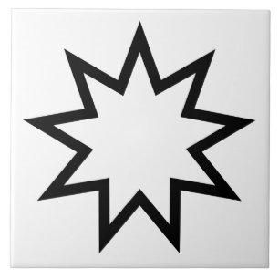 Carreau Étoile à neuf points (Symbole de la foi bahaï)