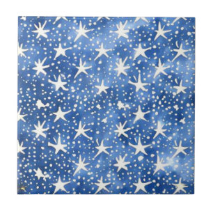 Carreau étoile bleue marine