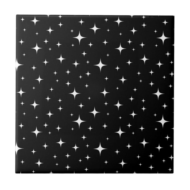 Carreau étoiles blanches sur ciel noir Carrelage en cérami (Devant)