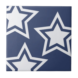 Carreau Étoiles Bleues Blancs