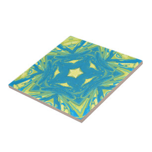 Carreau Étoiles bleues et jaunes