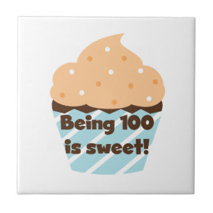 Carreau Etre 100 est Sweet Birthday T-shirts et cadeaux