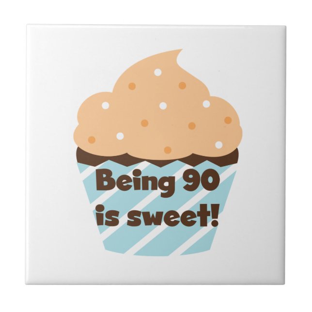 Carreau Etre 90 est Sweet Birthday T-shirts et cadeaux (Devant)