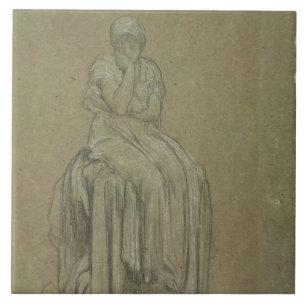 Carreau Étude pour la solitude, c.1890 (craie sur le
