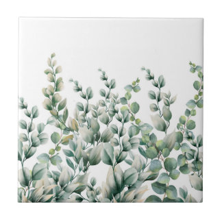 Carreau Eucalyptus vert