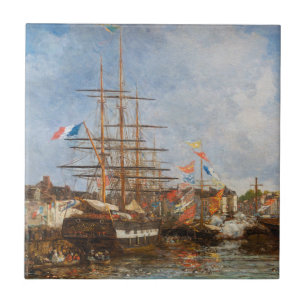 Carreau Eugene Boudin - Festival dans le port de Honfleur