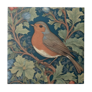 Carreau européen Robin Bird William Morris style gauche