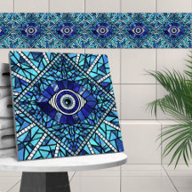Evil Oeil Amulet Mosaic Art