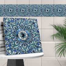 Evil Oeil Amulet Mosaic Art