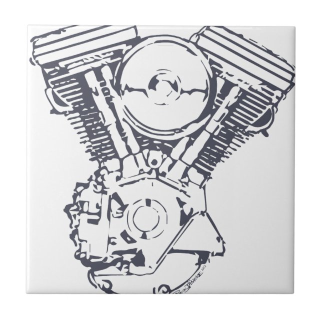 Carreau Évolution de Harley V-Jumelle (Devant)