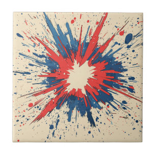 Carreau Explosion d'art pop de style comique (5)