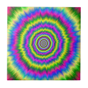 Carreau Explosion du néon en mosaïque