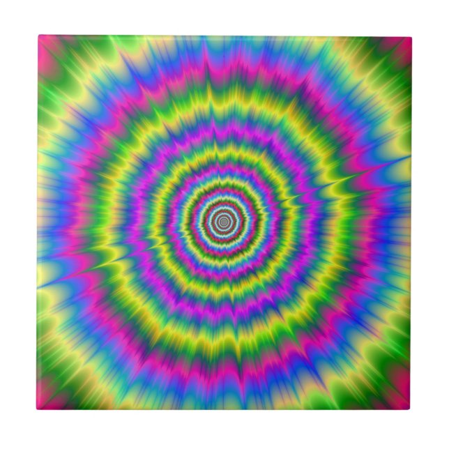 Carreau Explosion du néon en mosaïque (Devant)