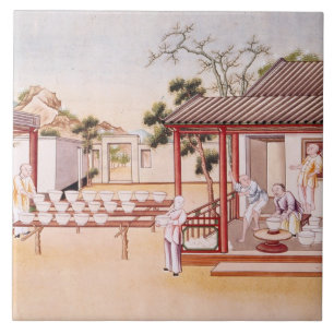 Carreau Fabrication de porcelaine (la semaine sur le