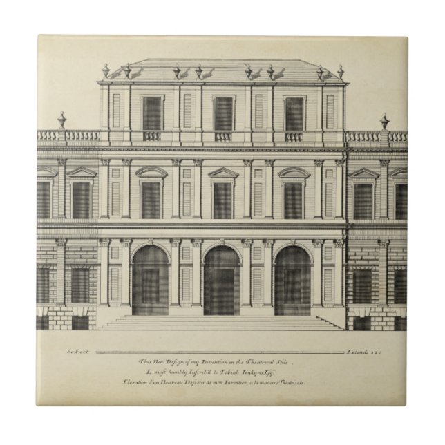 Carreau Façade de style théâtral de Colen Campbell (Devant)