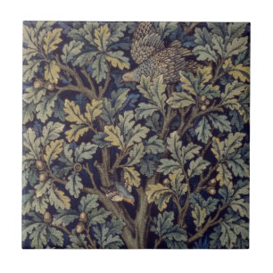 Carreau Faisan d'arbre boisé William Morris