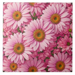 Carreau Faisceaux rose rose printanière rose pâle margueri