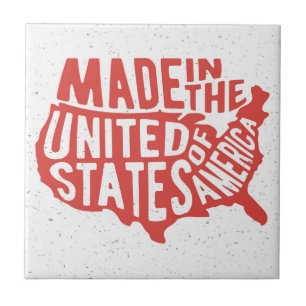 Carreau Fait dans la typographie des Etats-Unis d'Amériqu