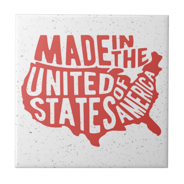 Carreau Fait dans la typographie des Etats-Unis d'Amérique (Devant)