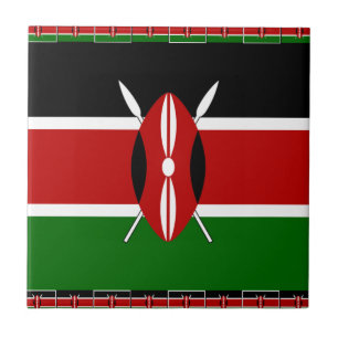 Carreau Faites-le Kenyan magnifique Inspirational Flag cou