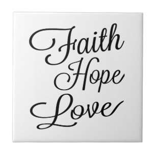 Carreau Faith Hope Love Tile