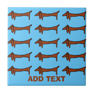Carreau Fameux Dachshund Abstrait