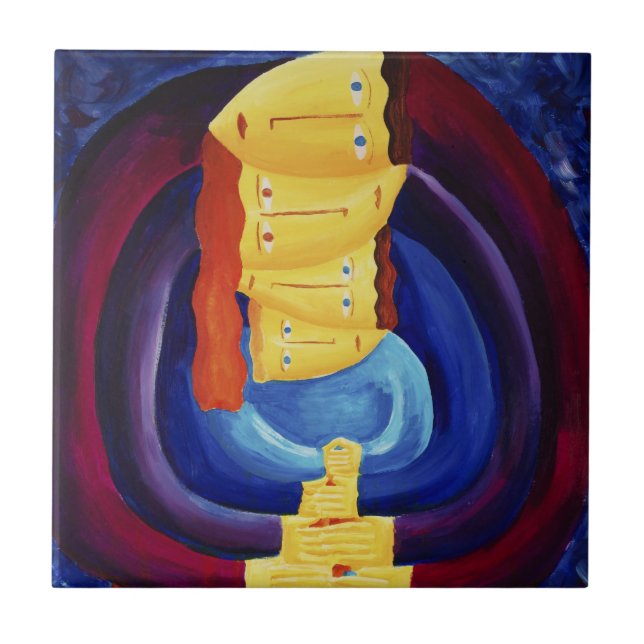 Carreau Famille Ensemble Moderne Peinture Portrait Art (Devant)