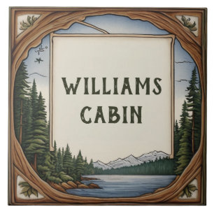 Carreau Famille personnalisée Nom Cabine Nom Plaque