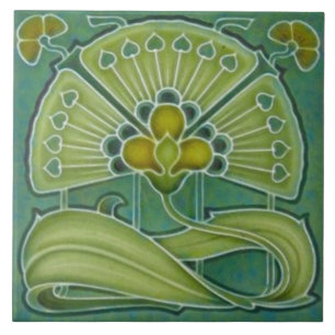 Carreau Fan-tastic Repro Richards 1900 Art Nouveau Floral