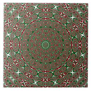 Carreau Fancy Orné Maximaliste Groovy Noël Mandala