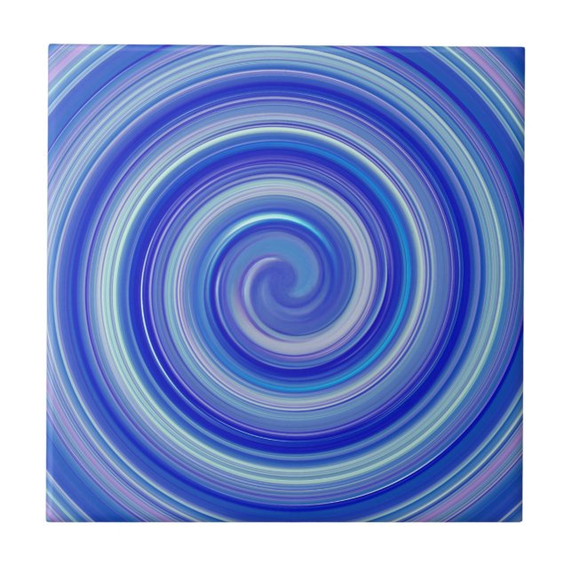 Carreau Fancy spirale bleue (Devant)