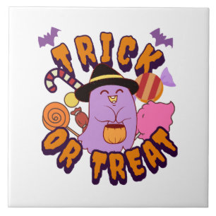 Carreau Fantôme adorable d'Halloween Trick or Treat