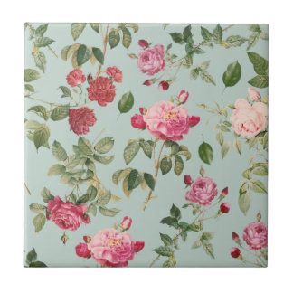 Carreau Farmhouse moderne Rose floral rose