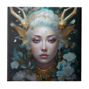 Carreau Faun Elf Femme Imaginaire Art