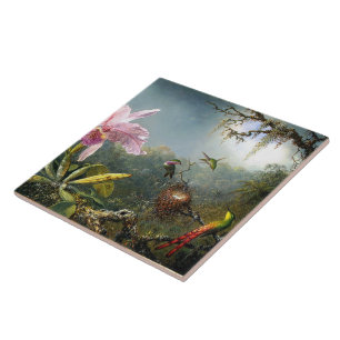 Carreau Faune florale animale d'oiseau de colibri