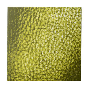 Carreau Faux Jaune Cuir Vert - Design Solide