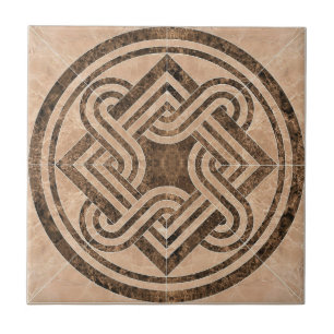 Carreau Faux Marbre Brown Beige Mosaïque Carrelage rétro