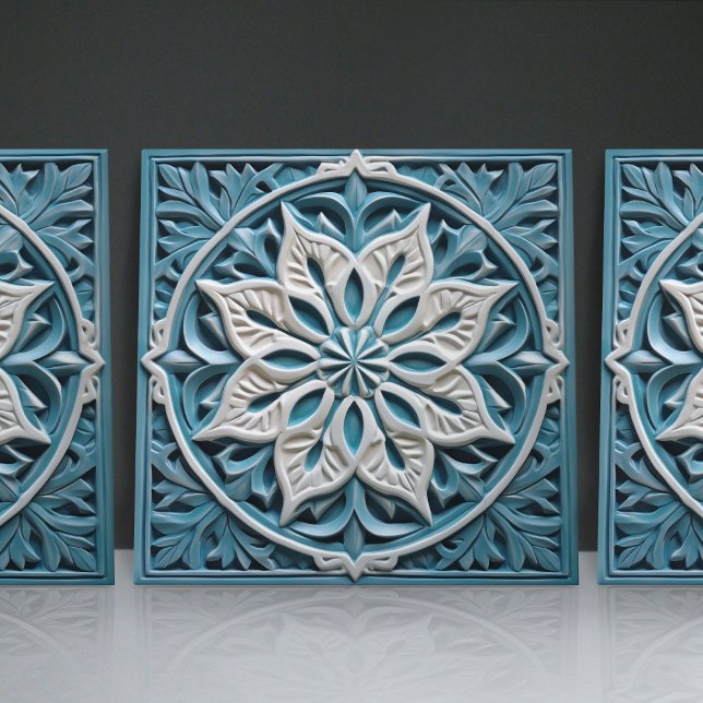 Carreau Faux Relief Floral Carrelage marocain Accueil Déco (Créateur téléchargé)