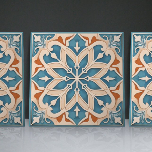 Carreau Faux Relief Floral Carrelage marocain Accueil Déco (Créateur téléchargé)
