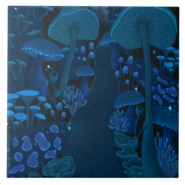 Carreau Féerie Imaginaire champignon Bois (Devant)