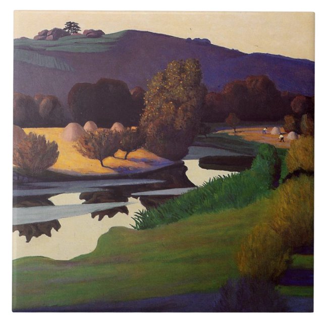 Carreau Felix Vallotton - Soirée sur la Loire (Devant)