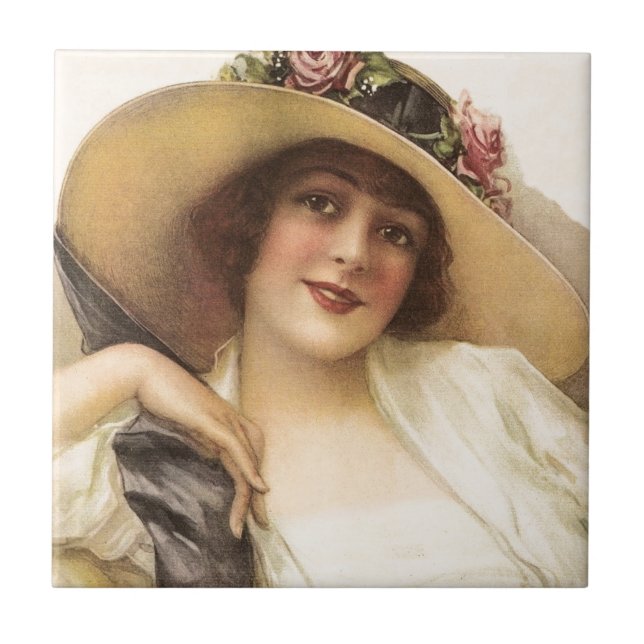 Carreau femme 1900's victorienne vintage (Devant)