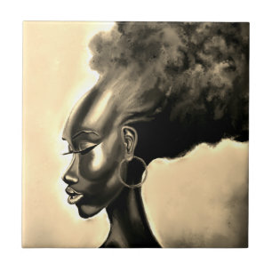 Carreau Femme africaine timide et jolie Carrelage en céram