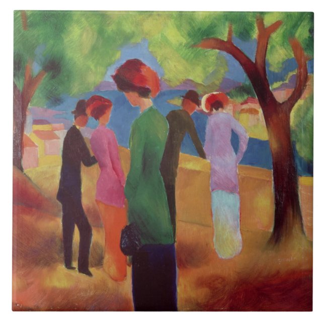 Carreau Femme dans une veste verte, 1913 (Devant)