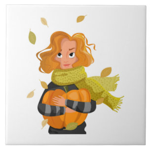 CARREAU FEMME D'AUTOMNE