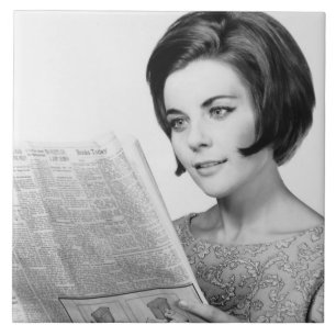Carreau Femme Newpaper de lecture
