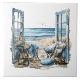 Carreau Fenêtre sur la plage... - Dreaming of the Beach
